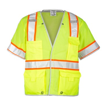 Kishigo 1552B Premium Brilliant Series Breakaway Class 3 Vest [Lime]