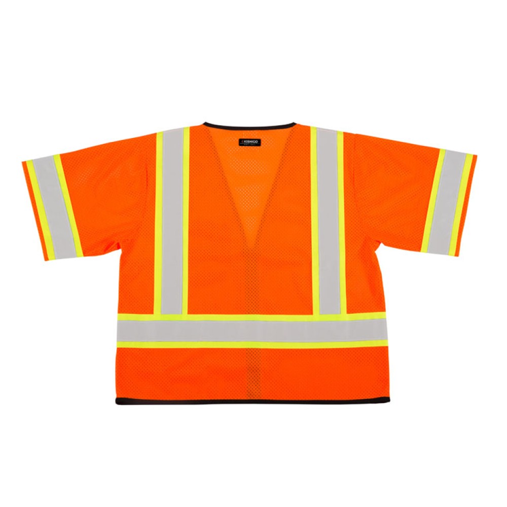 Kishigo 1565 Single Pocket Contrasting Mesh Vest - Economy [Orange]