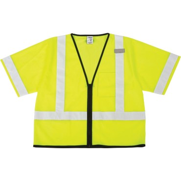 Kishigo 1567 Single Pocket Zipper Vest - Economy [Lime]