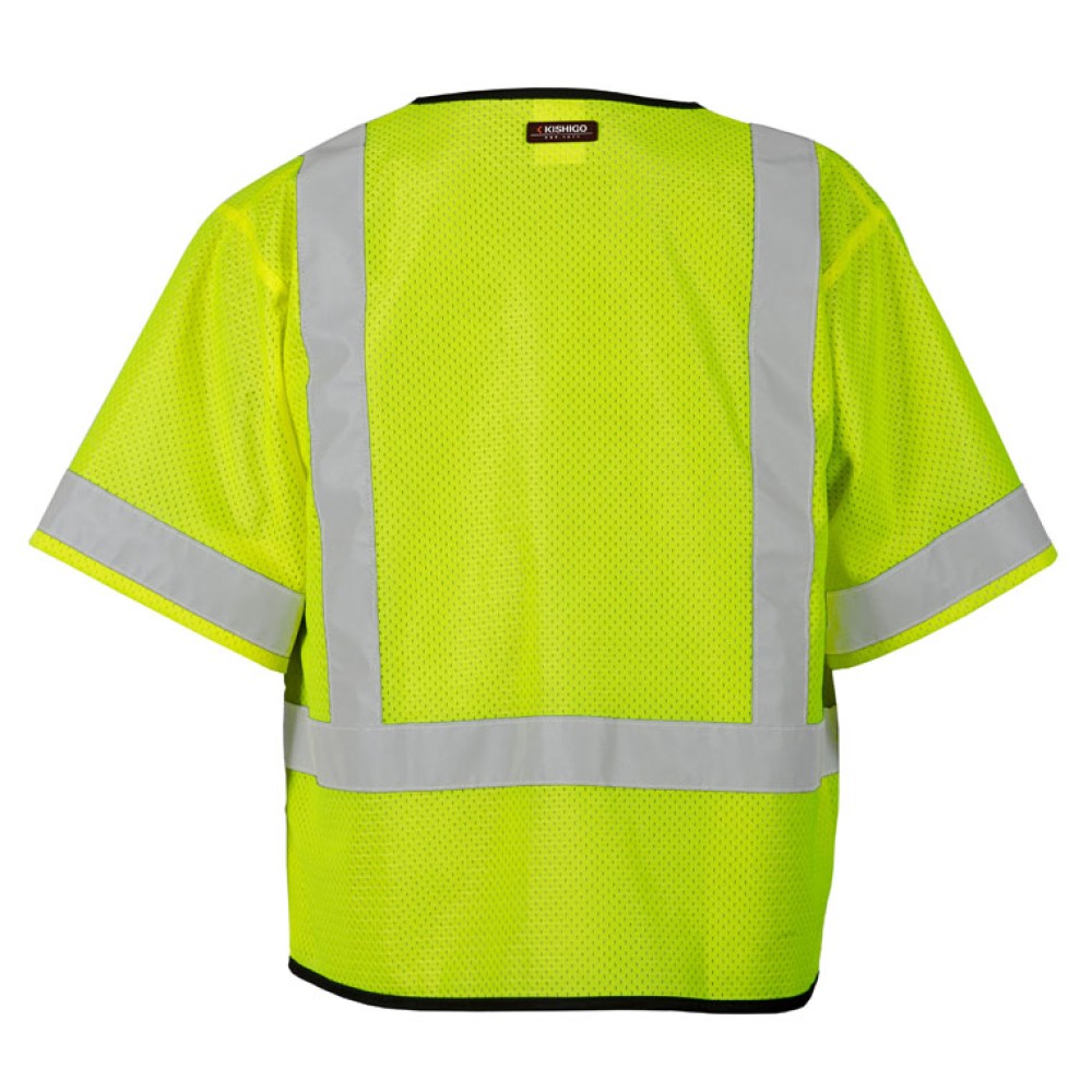 Kishigo 1567 Single Pocket Zipper Vest - Economy [Lime]