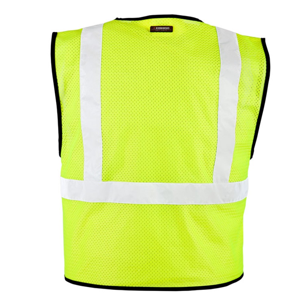 Kishigo 1571 Hook & Loop Mesh Vest - Economy [Lime]