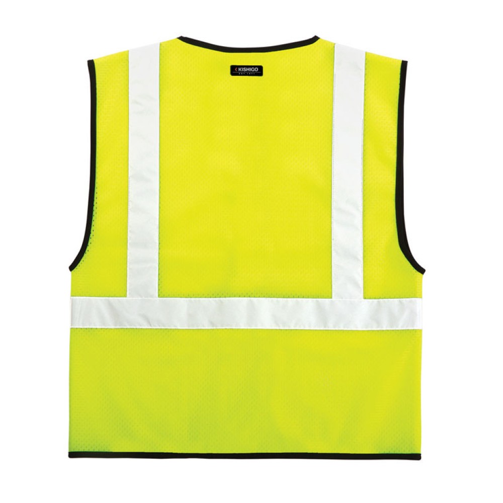 Kishigo 1571 Hook & Loop Mesh Vest - Economy [Lime]