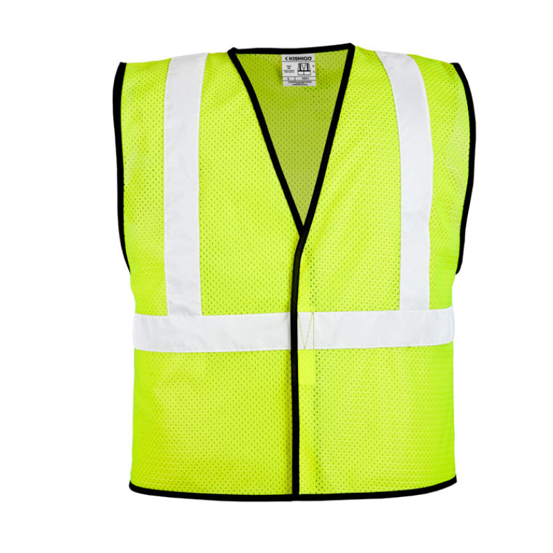 Kishigo 1571 Hook & Loop Mesh Vest - Economy [Lime]
