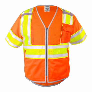 Kishigo 1573 Premium Brilliant Series Ultimate Reflective Class 3 Vest [Orange]