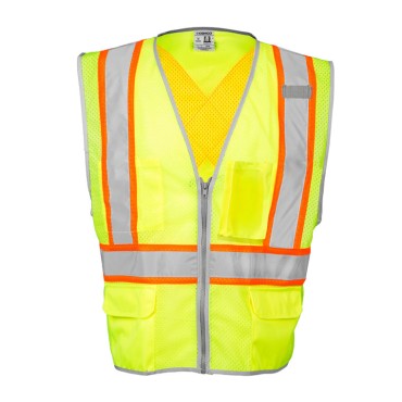 Kishigo 1576 Premium Brilliant Series X Back Dual Compliant Vest [Lime]