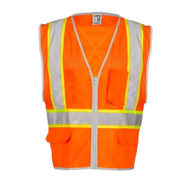 Kishigo 1576 Premium Brilliant Series X Back Dual Compliant Vest [Orange]