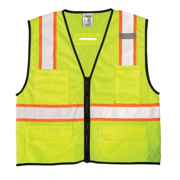 Kishigo 1580 6 Pocket Contrast Vest - Economy [Lime]