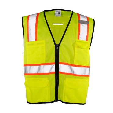 Kishigo 1580 6 Pocket Contrast Vest - Economy [Lime]