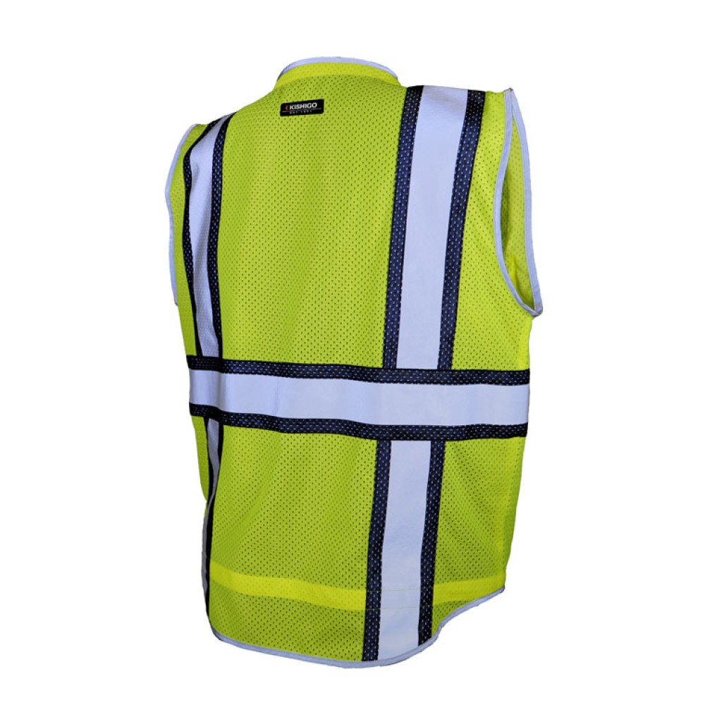Kishigo 1584 Premium Brilliant Series Ultimate Reflective Contrast Vest [Lime]