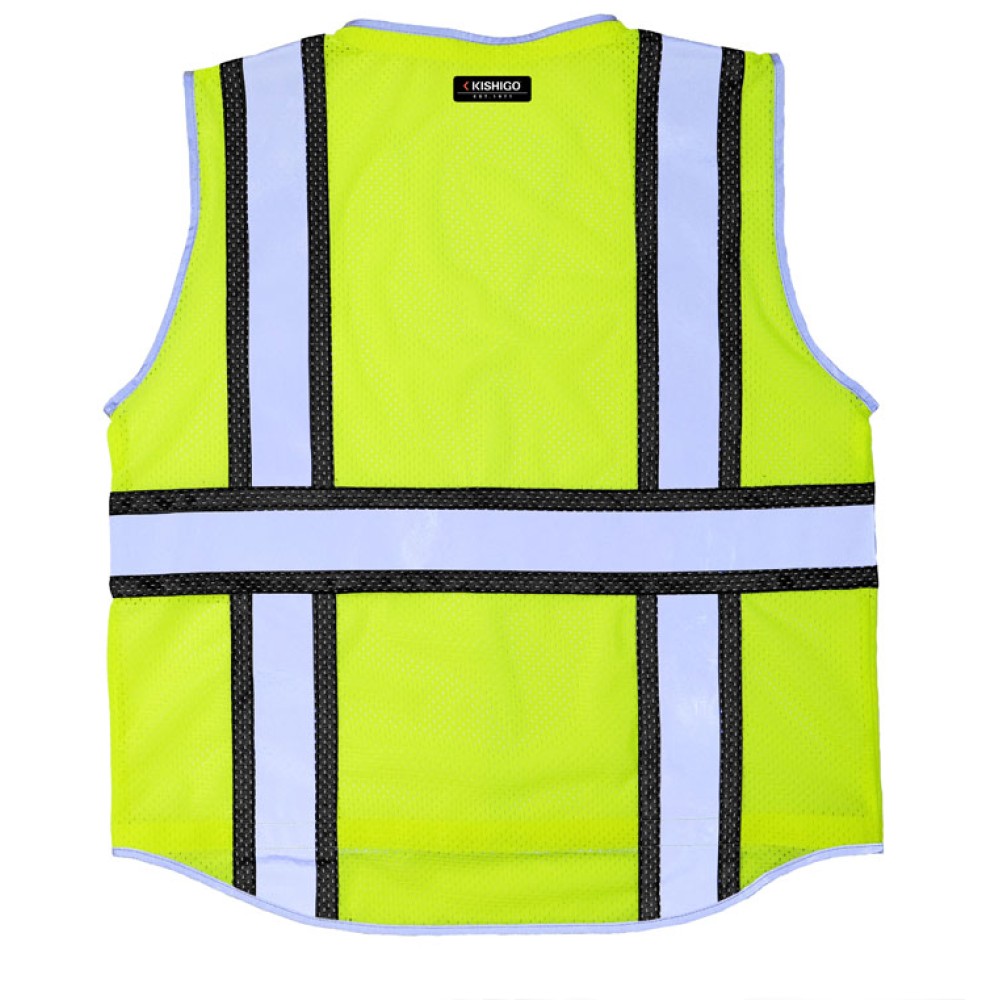 Kishigo 1584 Premium Brilliant Series Ultimate Reflective Contrast Vest [Lime]