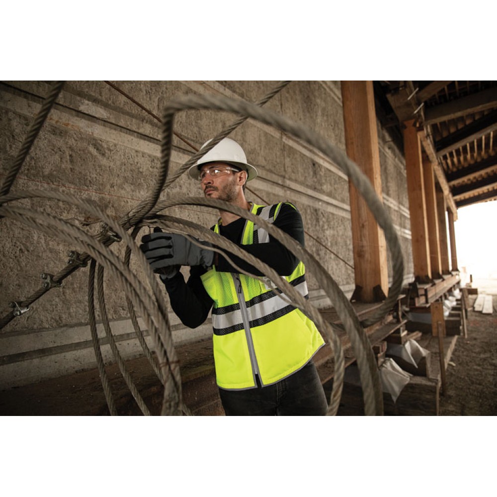 Kishigo 1584 Premium Brilliant Series Ultimate Reflective Contrast Vest [Lime]