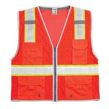 Kishigo 1510 Premium Brilliant Series Heavy Duty Vest [Fluorescent Red]