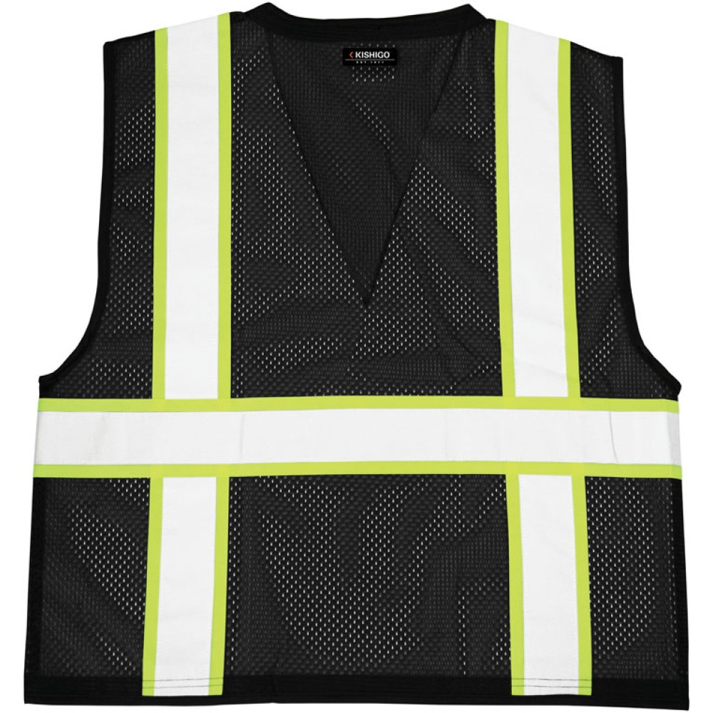 Kishigo B100 Enhanced Visibility Multi Pocket Mesh Vest [Black]