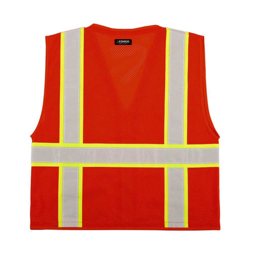 Kishigo B100 Enhanced Visibility Multi Pocket Mesh Vest [Red]