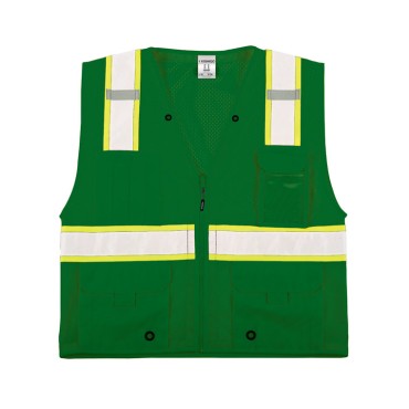 Kishigo B100 Enhanced Visibility Multi Pocket Mesh Vest [Green]