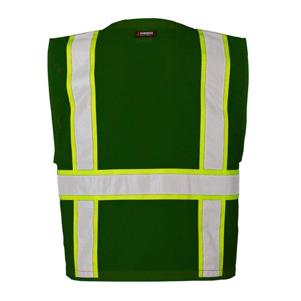 Kishigo B100 Enhanced Visibility Multi Pocket Mesh Vest [Green]