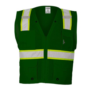 Kishigo B100 Enhanced Visibility Multi Pocket Mesh Vest [Green]