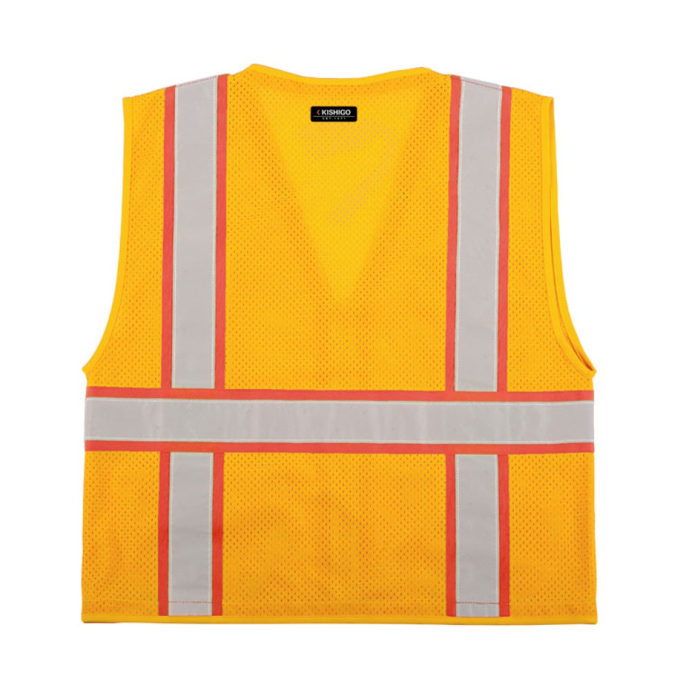 Kishigo B100 Enhanced Visibility Multi Pocket Mesh Vest [Yellow]