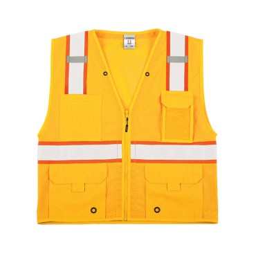 Kishigo B100 Enhanced Visibility Multi Pocket Mesh Vest [Yellow]