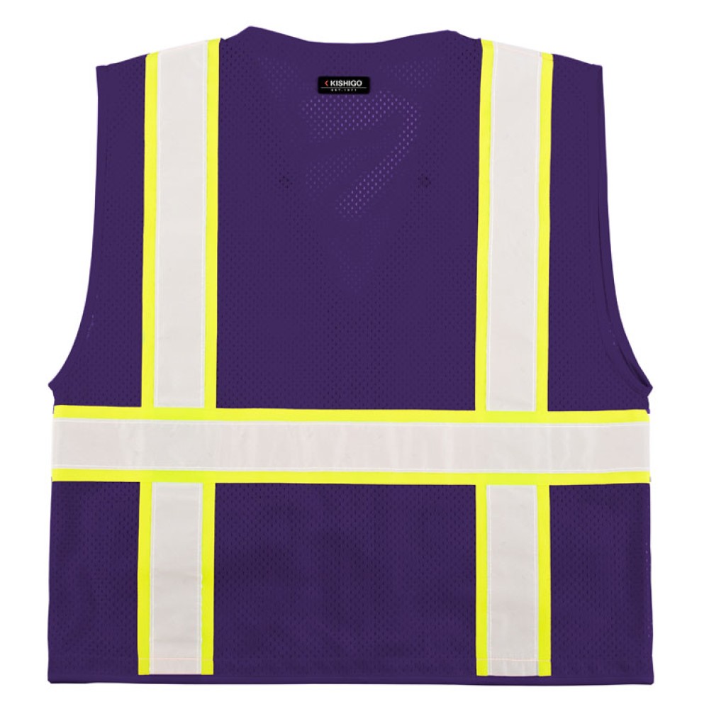 Kishigo B100 Enhanced Visibility Multi Pocket Mesh Vest [Purple]