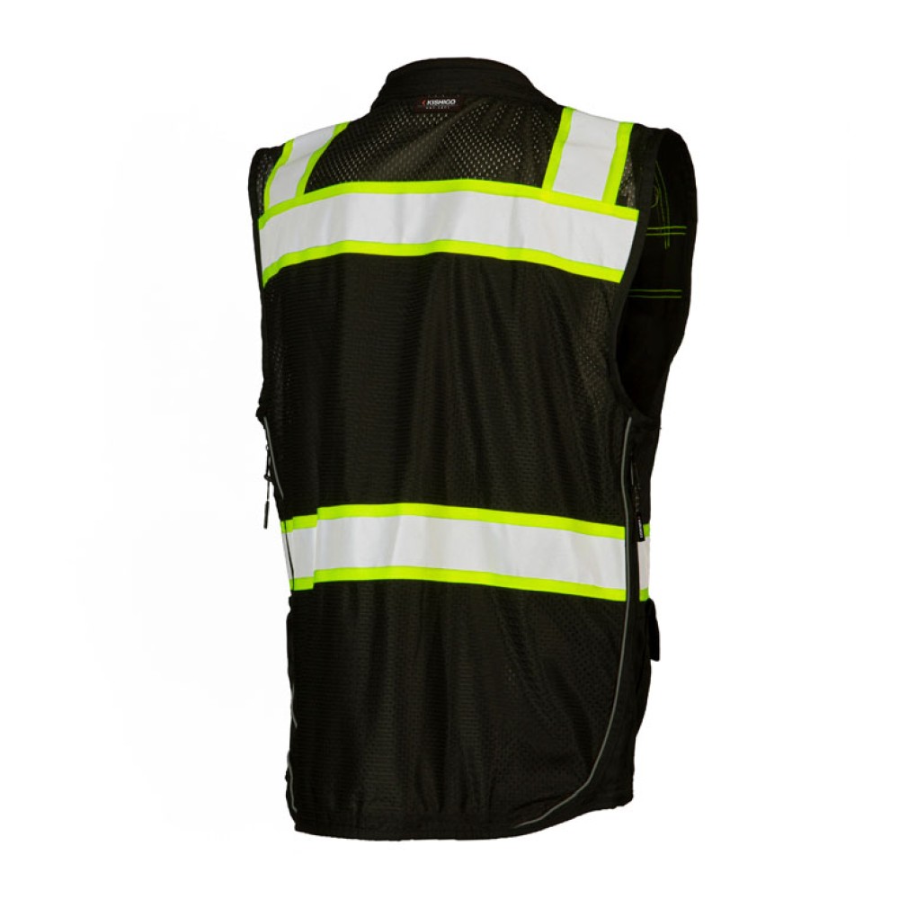 Kishigo B500 Enhanced Visibility Professional Utility Vest [Black]