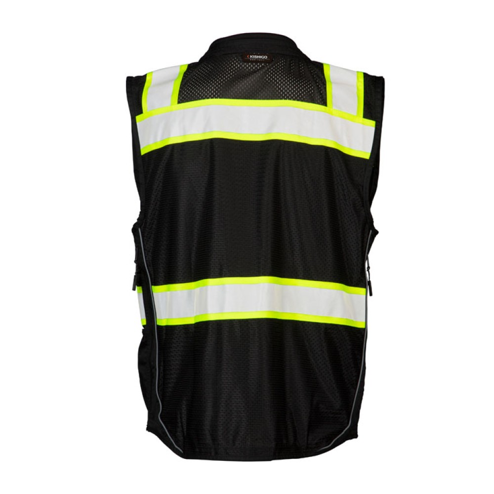 Kishigo B500 Enhanced Visibility Professional Utility Vest [Black]