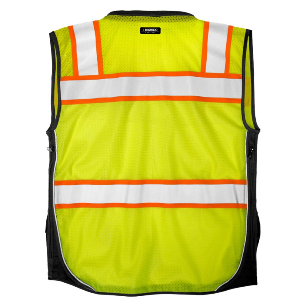 Kishigo S5002 Premium Black Series Surveyors Vest [Lime]