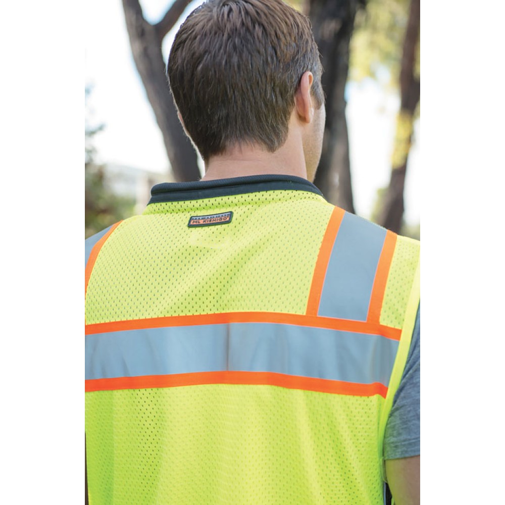 Kishigo S5002 Premium Black Series Surveyors Vest [Lime]