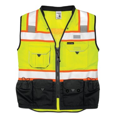 Kishigo S5002 Premium Black Series Surveyors Vest [Lime]