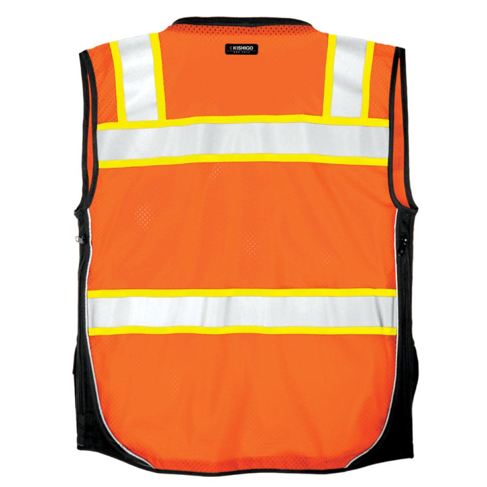 Kishigo S5002 Premium Black Series Surveyors Vest [Orange]