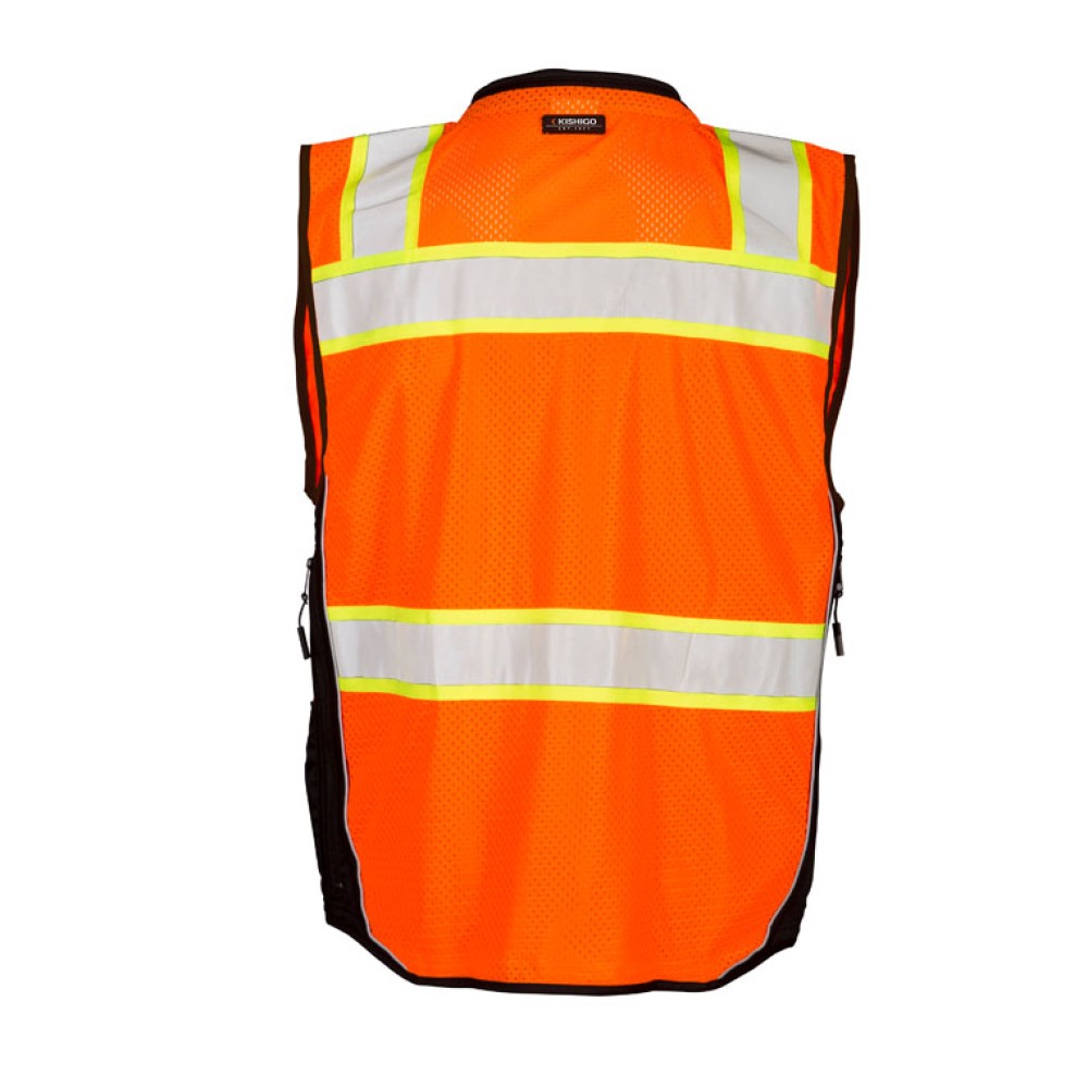 Kishigo S5002 Premium Black Series Surveyors Vest [Orange]