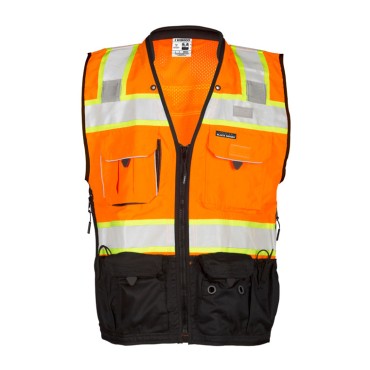 Kishigo S5002 Premium Black Series Surveyors Vest [Orange]