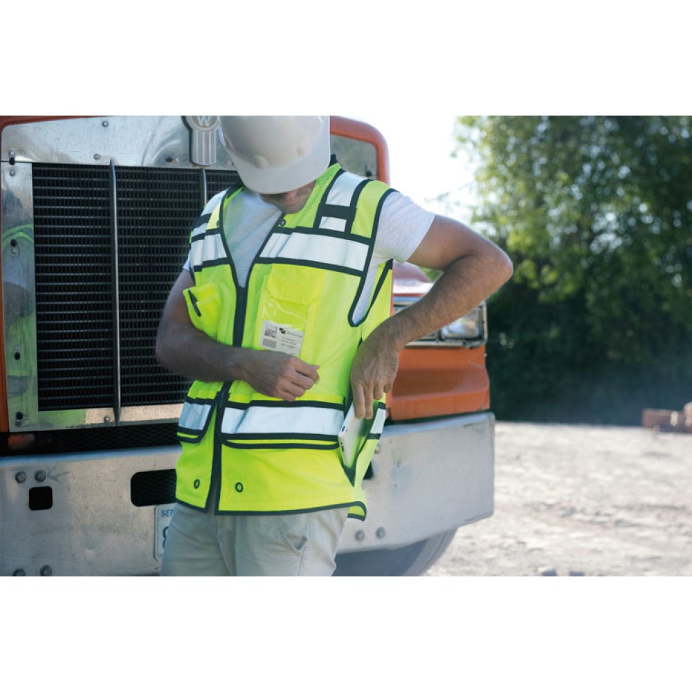 Kishigo S5004 High Performance Surveyors Vest [Lime]
