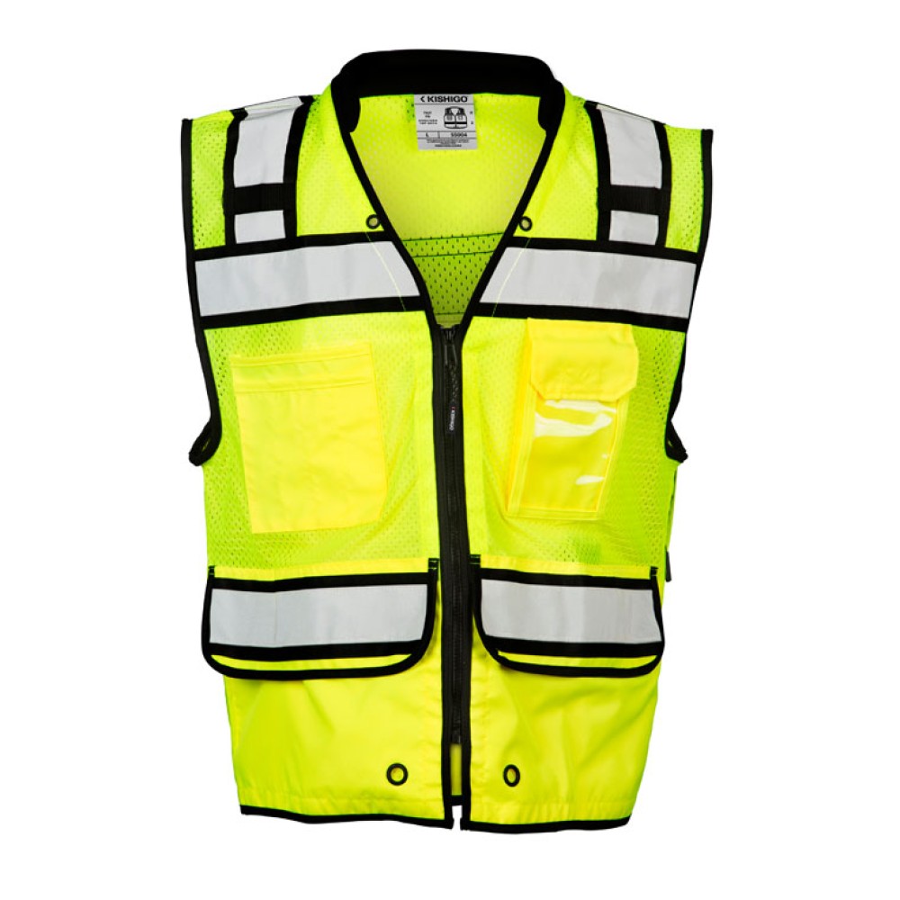Kishigo S5004 High Performance Surveyors Vest [Lime]