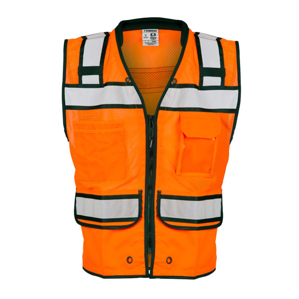 Kishigo S5004 High Performance Surveyors Vest [Orange]