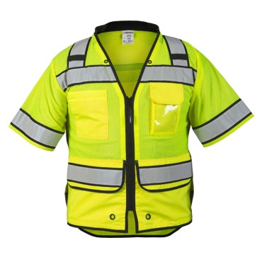 Kishigo S5014 High Performance Surveyors Vest [Lime]