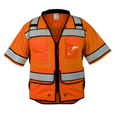 Kishigo S5014 High Performance Surveyors Vest [Orange]