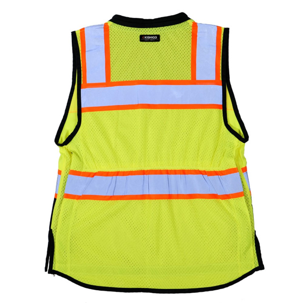 Kishigo S5021 Premium Black Series Women's Heavy Duty Surveyors Vest [Lime]