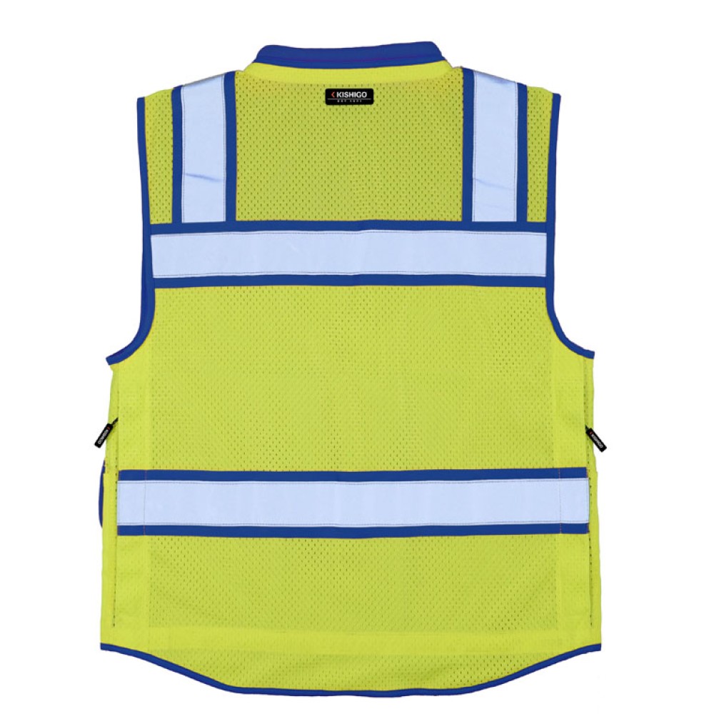 Kishigo S5042 Color Contrast High Performance Surveyors Vest [Lime]