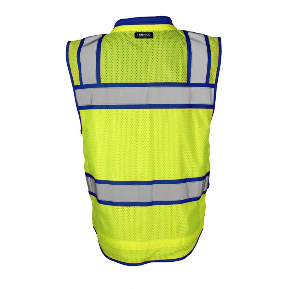 Kishigo S5042 Color Contrast High Performance Surveyors Vest [Lime]