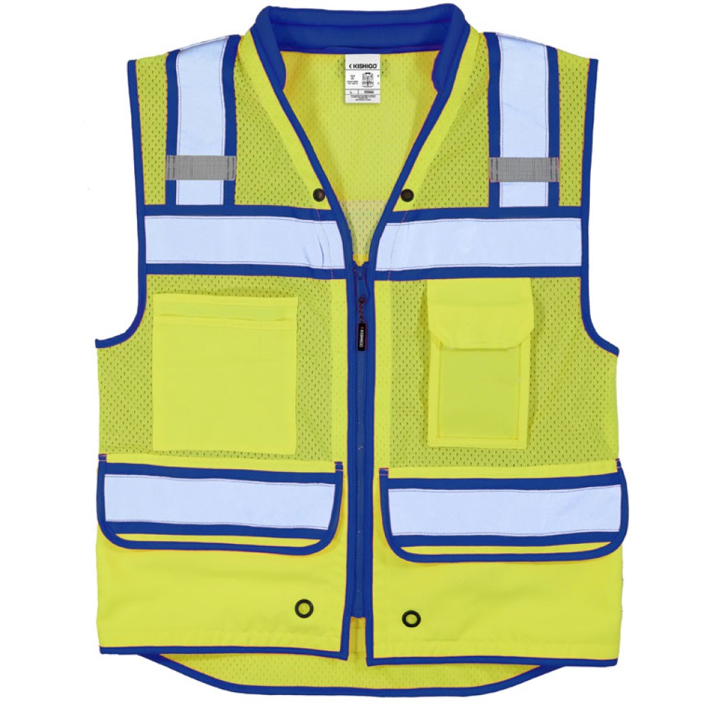 Kishigo S5042 Color Contrast High Performance Surveyors Vest [Lime]