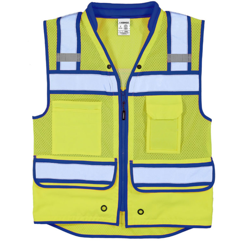 Kishigo S5042 Color Contrast High Performance Surveyors Vest [Lime]