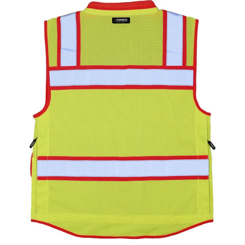 Kishigo S5042 Color Contrast High Performance Surveyors Vest [Lime]