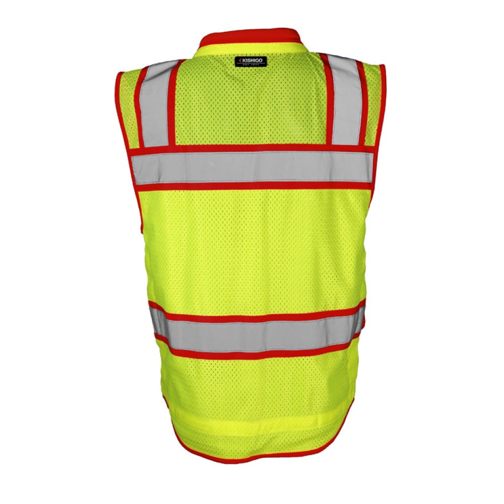 Kishigo S5042 Color Contrast High Performance Surveyors Vest [Lime]