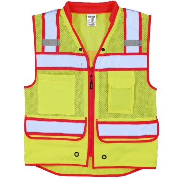 Kishigo S5042 Color Contrast High Performance Surveyors Vest [Lime]