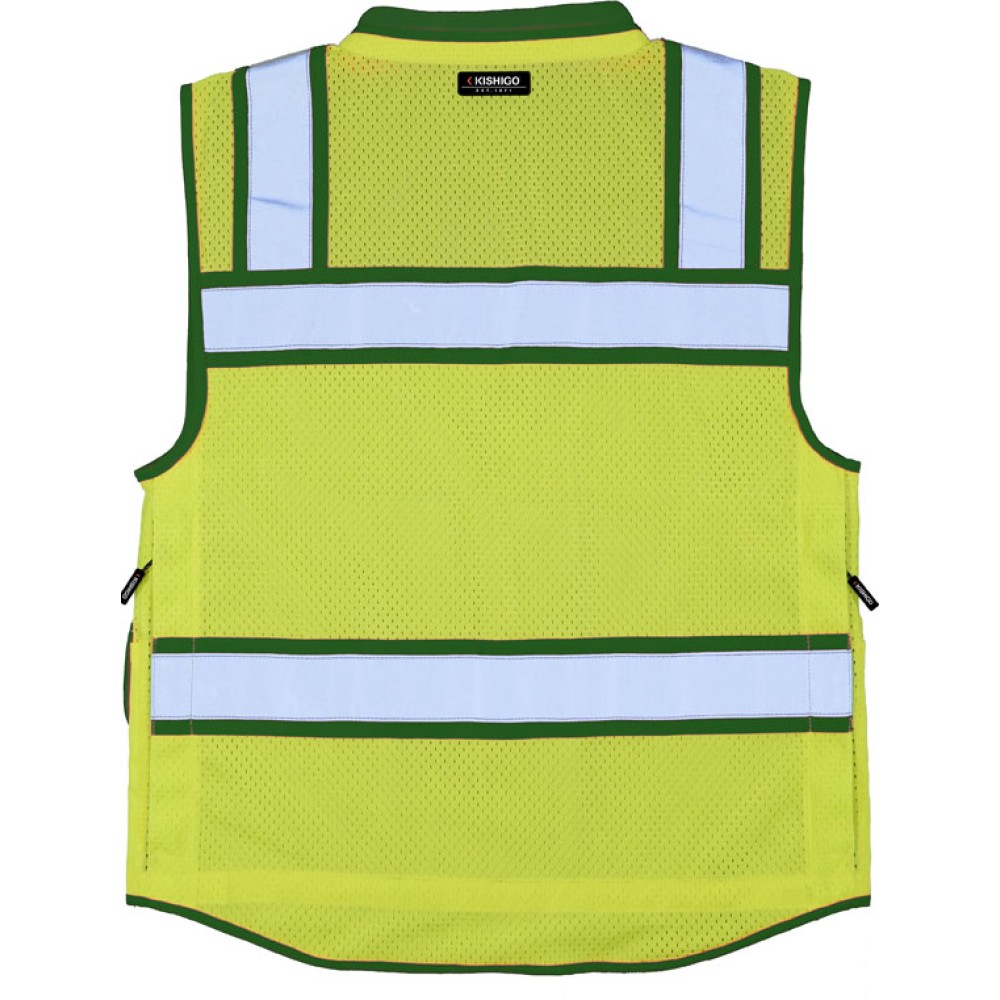 Kishigo S5042 Color Contrast High Performance Surveyors Vest [Lime]