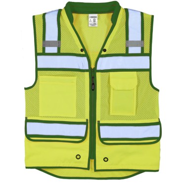 Kishigo S5042 Color Contrast High Performance Surveyors Vest [Lime]