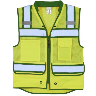 Kishigo S5042 Color Contrast High Performance Surveyors Vest [Lime]