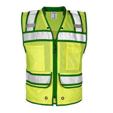 Kishigo S5042 Color Contrast High Performance Surveyors Vest [Lime]