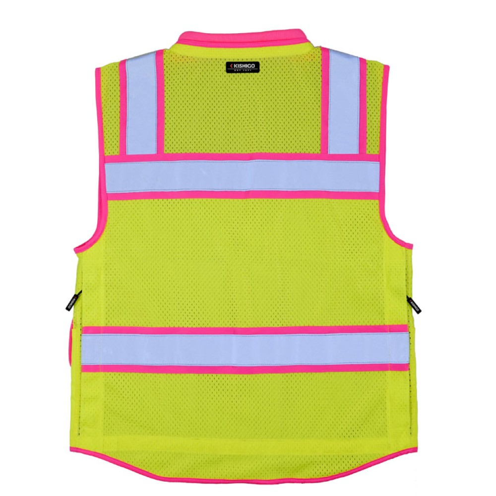 Kishigo S5042 Color Contrast High Performance Surveyors Vest [Lime]